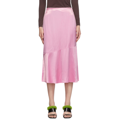Dries Van Noten Satin Silas Skirt In Pink | ModeSens