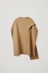 Cos Wool-blend Cape In Beige