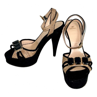 Pre-owned Elisabetta Franchi Sandals In Black