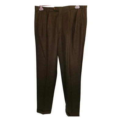 Pre-owned Brioni Wool Trousers In Green