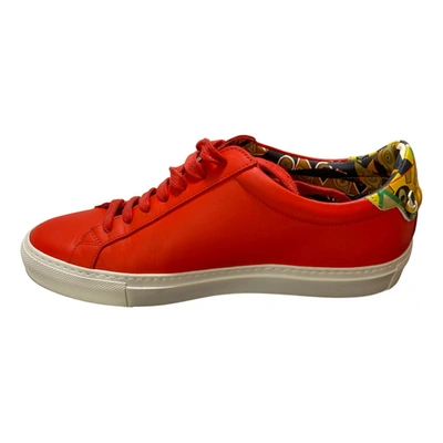 Pre-owned Givenchy Leather Trainers In Red