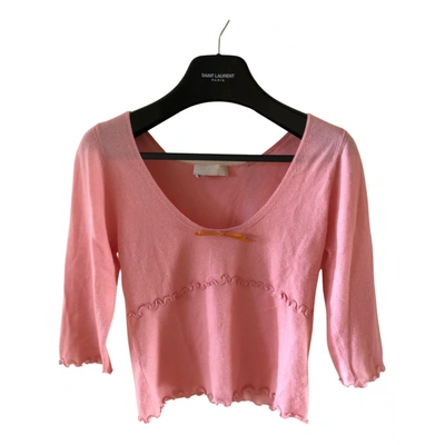 Pre-owned Prada Cashmere Top In Pink