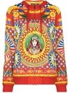 DOLCE & GABBANA CARRETTO-PRINT ZIP-UP HOODIE