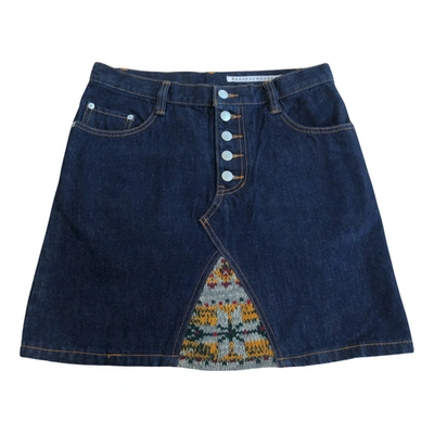 Pre-owned Issey Miyake Mini Skirt In Blue