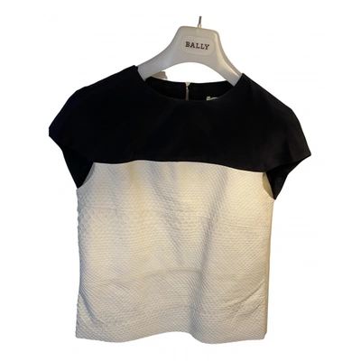Pre-owned Bally Leather Top In White