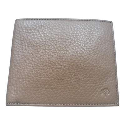 Pre-owned Mulberry Leather Wallet In Khaki