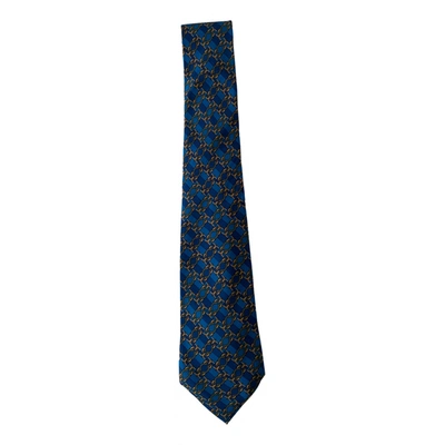 Pre-owned Loris Azzaro Silk Tie In Turquoise