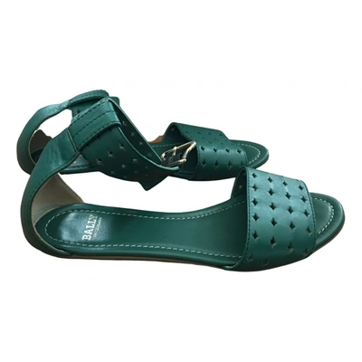 Pre-owned Bally Leather Sandal In Green