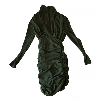 Pre-owned Misha Collection Mini Dress In Khaki