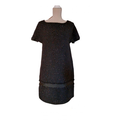 Pre-owned Max Mara Wool Mini Dress In Black