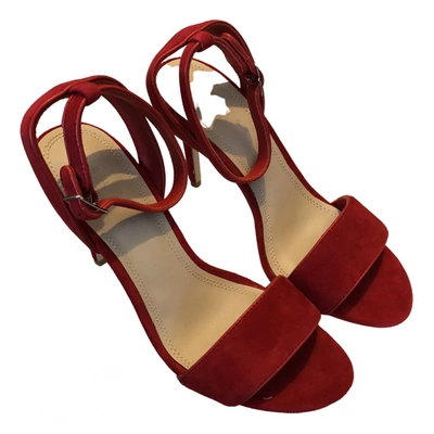 Pre-owned Sandro Leather Sandals In Red