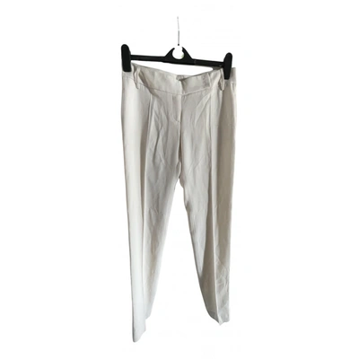 Pre-owned John Richmond Straight Pants In White