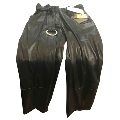 Pre-owned Simona Corsellini Straight Pants In Black