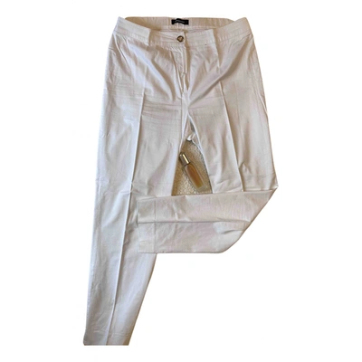 Pre-owned Elena Miro' Straight Pants In White