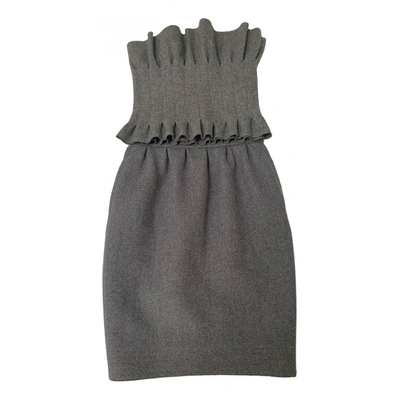 Pre-owned Fendi Wool Skirt In Grey
