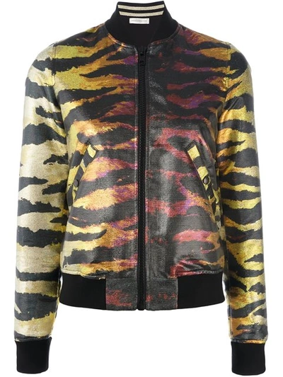 Faith Connexion Reversible Tiger-print Bomber Jacket In Yellow