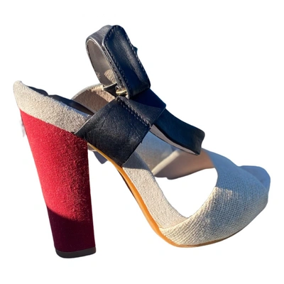 Pre-owned Juicy Couture Tweed Sandal In Multicolour
