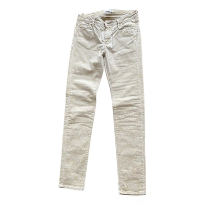 Pre-owned Reiko Trousers In Beige