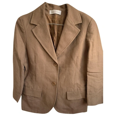 Pre-owned Regina Rubens Linen Short Vest In Brown