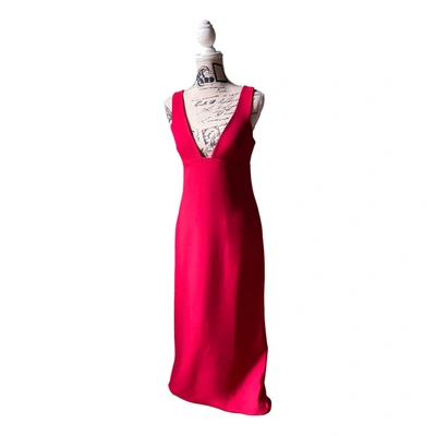 Pre-owned Max Mara Wool Maxi Dress In Red