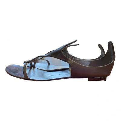 Pre-owned Giuseppe Zanotti Leather Sandals In Metallic