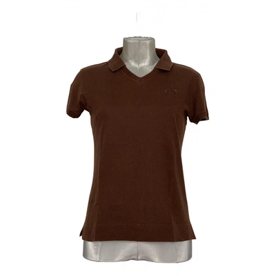 Pre-owned Valentino Brown Cotton Top
