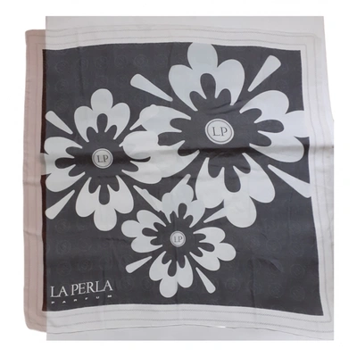 Pre-owned La Perla Silk Handkerchief In White