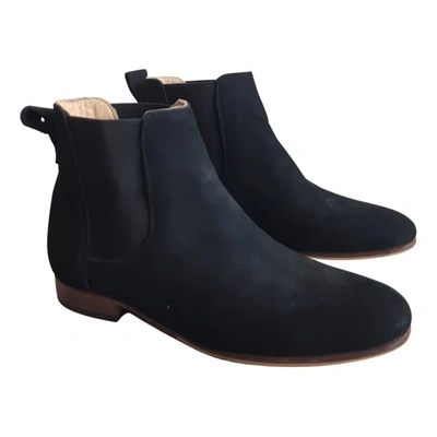 Pre-owned Dieppa Restrepo Leather Ankle Boots In Black
