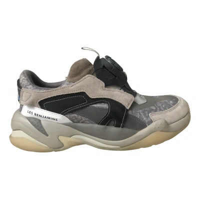 Pre-owned Puma Leather Low Trainers In Grey