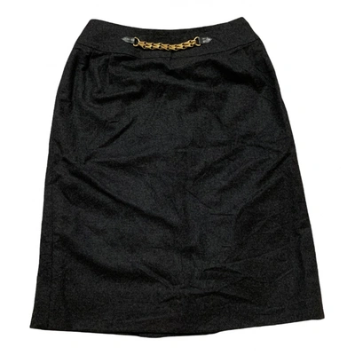 Pre-owned Celine Wool Mid-length Skirt In Anthracite