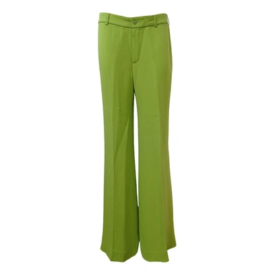 Pre-owned Ralph Lauren Silk Trousers In Green