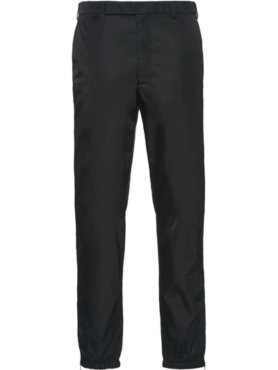 Prada Re-nylon Straight-leg Trousers In Black