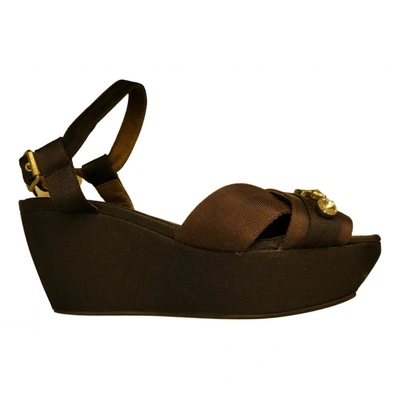 Pre-owned Marni Leather Sandals In Brown