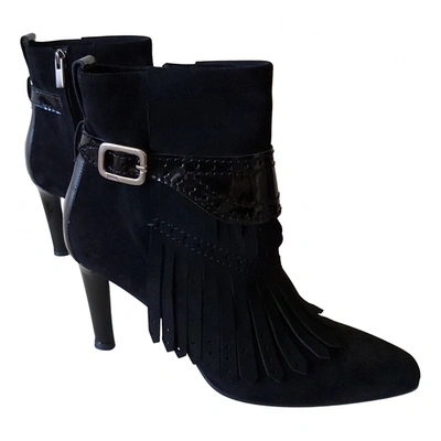 Pre-owned Max Mara Ankle Boots In Black