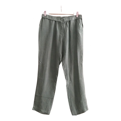 Pre-owned Nice Things Trousers In Green