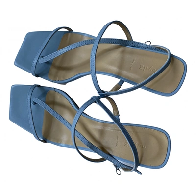 Pre-owned Aeyde Leather Sandal In Blue