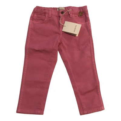 Pre-owned Gucci Kids' Jeans In Pink