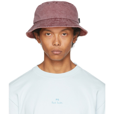 Ps By Paul Smith Burgundy Denim Bucket Hat In 28 Burgundy