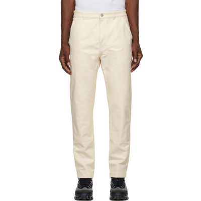 Moncler Canvas Carpenter Trousers In White