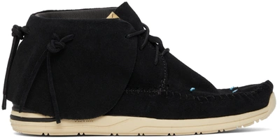 Visvim Suede Fbt Lhamo-folk Trainers In Black