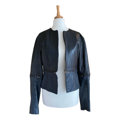 Pre-owned Christopher Kane Leather Jacket In Black