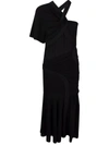 Stella Mccartney Emmeline Ruched Jersey Midi Dress In Schwarz