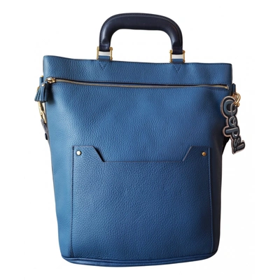 Pre-owned Anya Hindmarch Leather Handbag In Blue