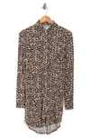 Nordstrom Rack Tranquility Button Front Nightshirt In Beige Morn Animal Splash