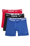 Nike Assorted 3-pack Boxer Briefs In University Red/