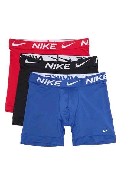 Nike Assorted 3-pack Boxer Briefs In University Red/