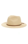 Brixton Wesley Packable Straw Fedora In Tan