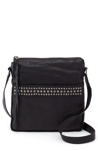 Hobo Mystic Studded Leather Crossbody Bag In Black
