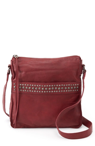 Hobo Mystic Studded Leather Crossbody Bag In Red