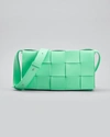 Bottega Veneta The Cassette Intrecciato Crossbody Bag In Fountain